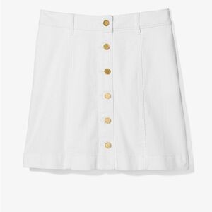 Michael Kors White Denim A-Line Mini Skirt - Size 4